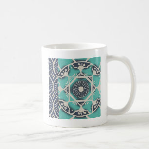 Taza De Café Mosaico azul II