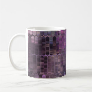Taza De Café Mosaico Brillante: Resumen Glosado Multicolorizado