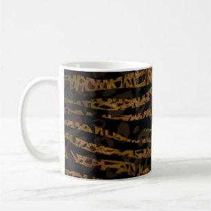 Taza De Café Mosaico Chic Elegante Safari Glam Impresión de Fie