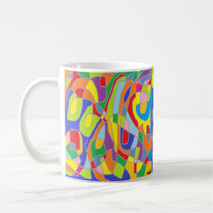Taza De Café mosaico colorido tazón una pista de África del Nor