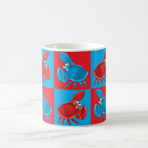 Taza De Café mosaico de cangrejo personalizado
