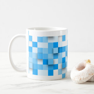 Taza De Café mosaico de cuadros de SlipperyJoe moderno de tres-