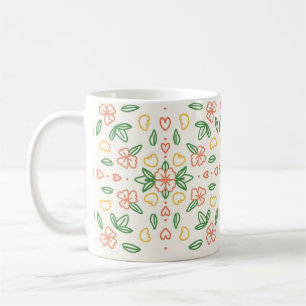 Taza De Café Mosaico de flores