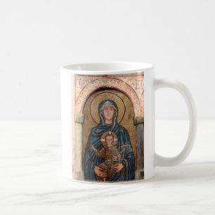 Taza De Café Mosaico de la Virgen María y Jesús