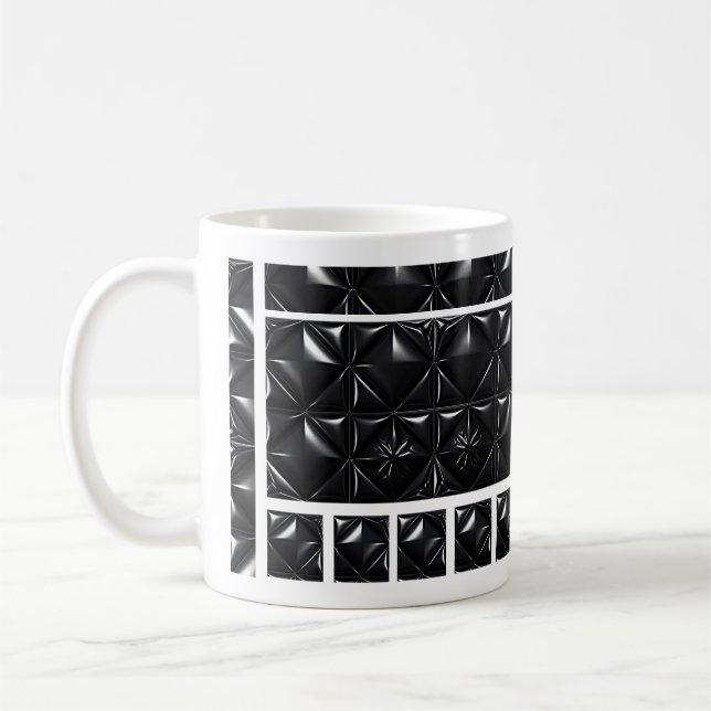 Taza De Café Mosaico de perro cromado (Izquierda)