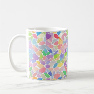 Taza De Café Mosaico de primavera colorido Pastel