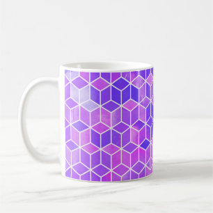 Taza De Café Mosaico de verano: Fusión de cubos acuáticos