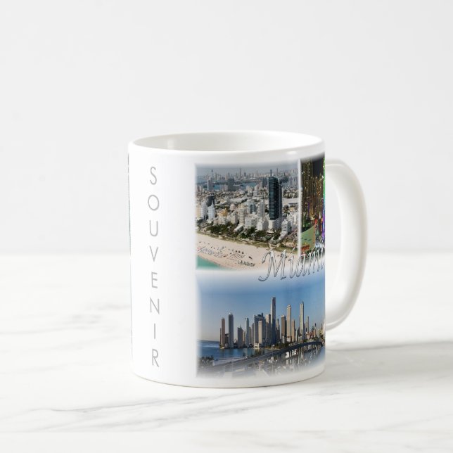 Taza De Café mosaico de zUS053 MIAMI, Florida, América, (Anverso derecho)