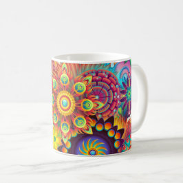 Taza De Café Mosaico floral
