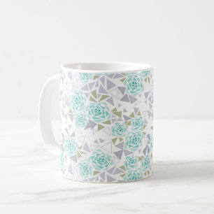 Taza De Café Mosaico, flores