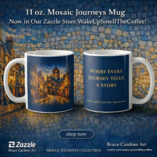 Taza De Café Mosaico gótico de calle de Edimburgo Catedral esco