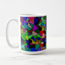 Mosaico inclinado de vidrio manchado 15oz Mug