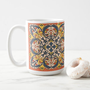 Taza De Café mosaico marroquí, mandala