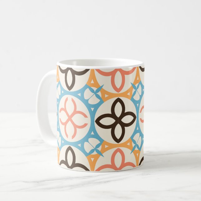 Taza De Café Mosaico marroquí tradicional portugués (Anverso izquierdo)