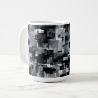Taza De Café Mosaico Matricial Monocromo