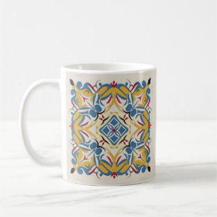 Taza De Café mosaico pálido. mandala