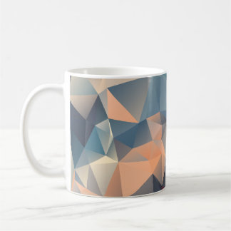 Taza De Café Mosaico Polígono: Elegancia Geométrica Creativa.