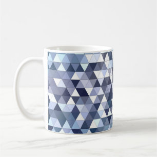 Taza De Café Mosaico triangular geométrico colorido: bac abstra