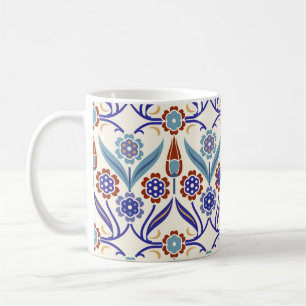 Taza De Café Mosaico turco: Colorido patrón sin foco