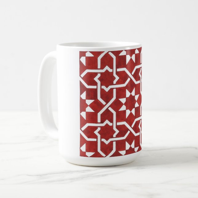 Taza De Café Mosaïque andalouse rouge SEVILLE (Anverso izquierdo)