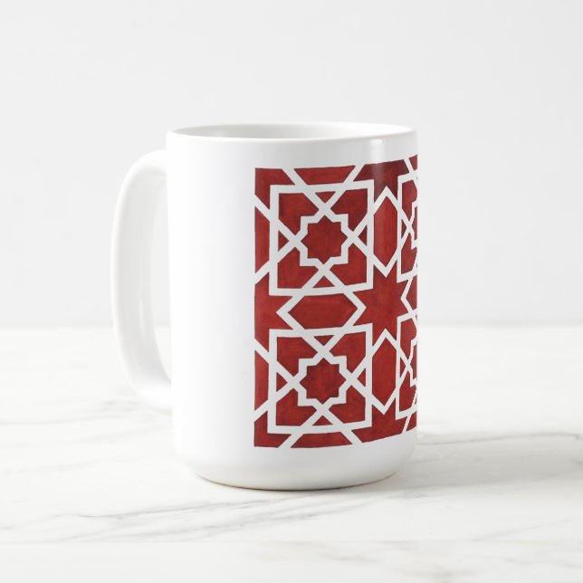 Taza De Café Mosaïque andalouse rouge SEVILLE (Anverso izquierdo)