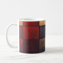 Taza De Café 🎨 Mosaïque Texturée en Nuances de Couleur 🔲