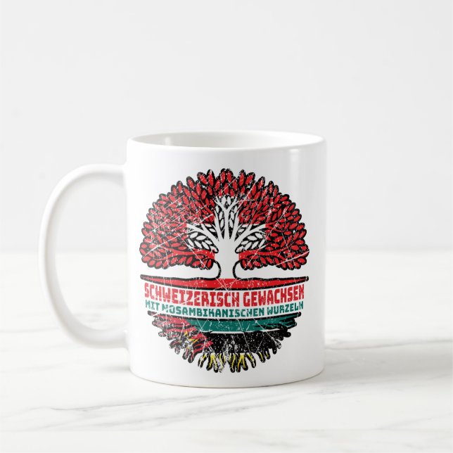 Taza De Café Mosambik Mosambikanisch Schweizer Schweiz Baum (Izquierda)
