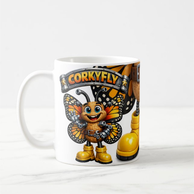 Taza De Café Mosca divertida y extravagante (Izquierda)