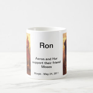 Taza De Café Moses apoyó por Aaron y Hur