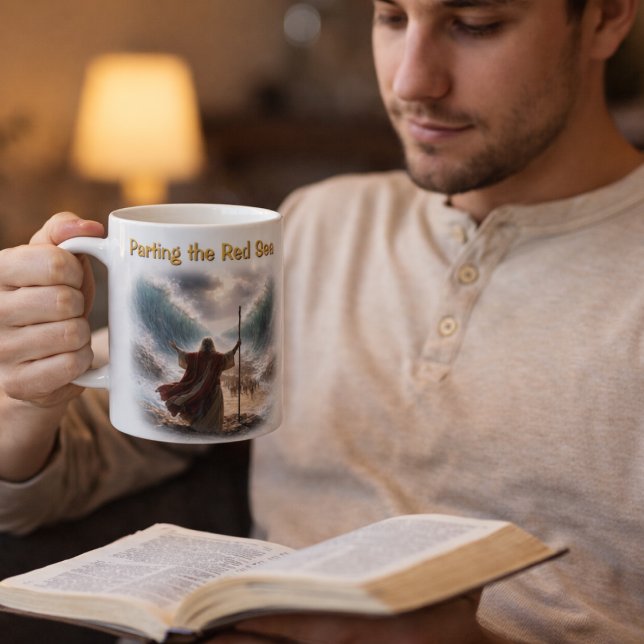 Taza De Café Moses Parting the Red Sea (Subido por el creador)