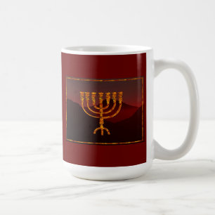Taza De Café Moshe es Menorah