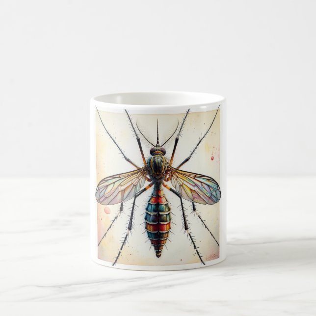 Taza De Café Mosquito dorsal view painting 030624IREF117 - Wate (Centro)