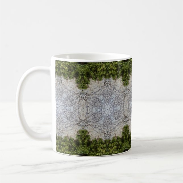 Taza De Café Moss verdes y arte de la naturaleza terrestre (Izquierda)
