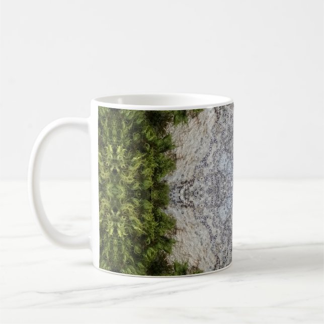 Taza De Café Moss verdes y arte de la naturaleza terrestre (Izquierda)