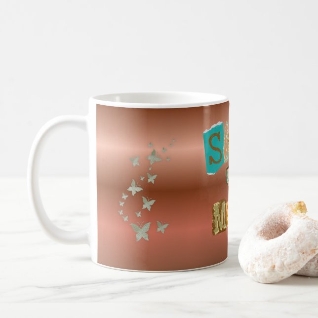 Taza De Café Mostrar desordenado tazón de Sunflower (Con donut)