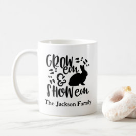 Taza De Café Mostrar nombre personalizado de conejo