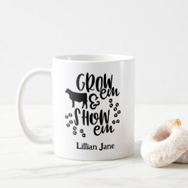 Taza De Café Mostrar nombre personalizado de novilla