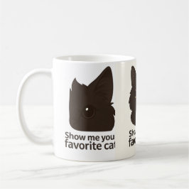 Taza De Café Mostrar tu gato favorito - Diseño de amante de un