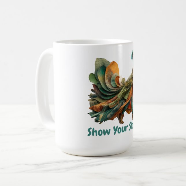 Taza De Café Mostrar tus cosas — Camisa de declaración motivaci (Anverso izquierdo)
