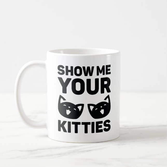 Taza De Café Mostrar tus gatitos (Izquierda)