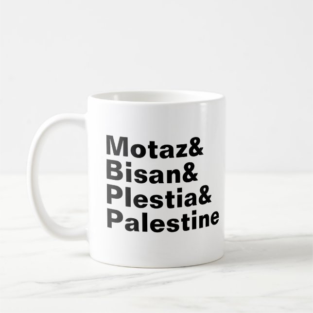 Taza De Café Motaz & Bisan & Plestia & Palestina - prensa libre (Izquierda)