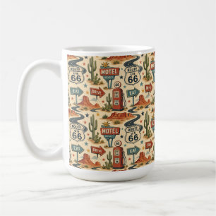 Taza De Café Motel Retro Ruta 66 Café Americano