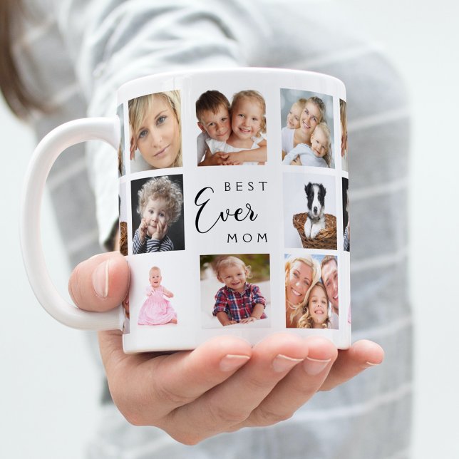 Taza De Café Mother mom photo collage white black (Subido por el creador)