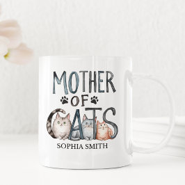 Taza De Café Mother of Cats, Fun Gift for Cat Lovers
