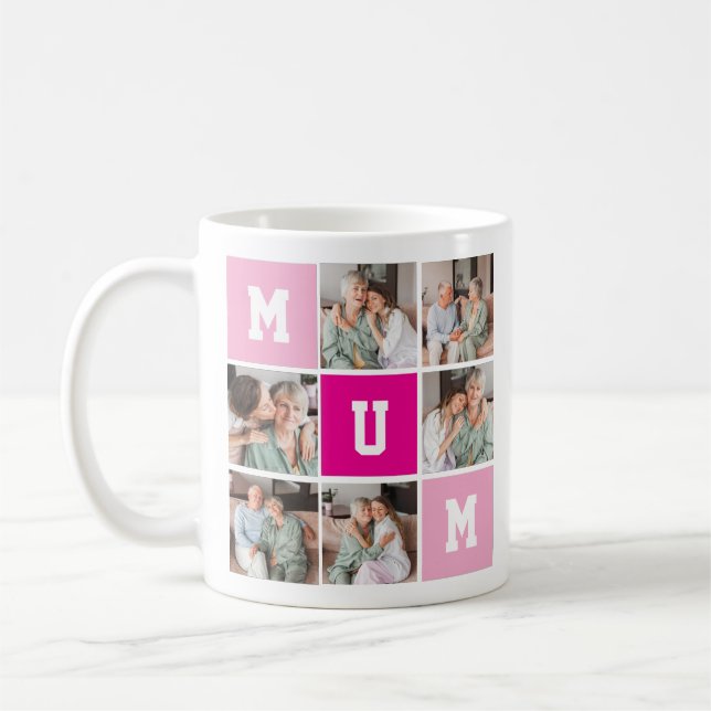 Taza De Café Mother’s Day Personalized Photo Collage Mug (Izquierda)