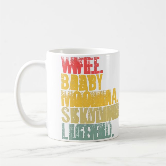 Taza De Café Mother Women Funny Wife Baby Momma Skydiving Legen (Izquierda)