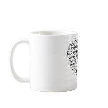 Mother world cloud coffee mug- Beautiful, caring, 