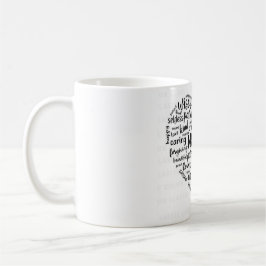 Taza De Café Mother world cloud coffee mug- Beautiful, caring, 
