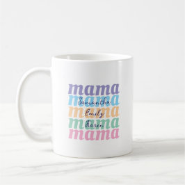 Taza De Café Mothers day custom kids name MAMA gift