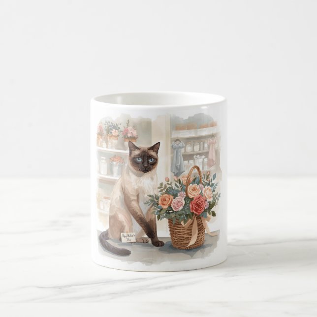 Taza De Café Mother's Day for Cat mom Siamese cat lovers (Centro)
